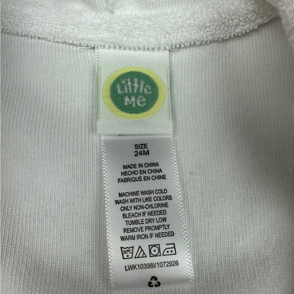Little Me Terry Hooded Full Zip Cover Up Size 24 Months - Picture 5 of 6